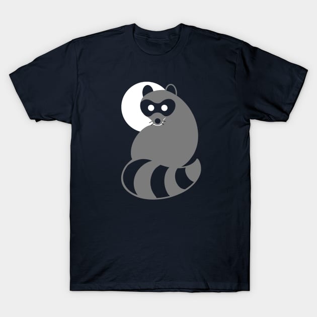 Trash Panda at Night, Trash Panda at Night (black background) T-Shirt by RJKpoyp